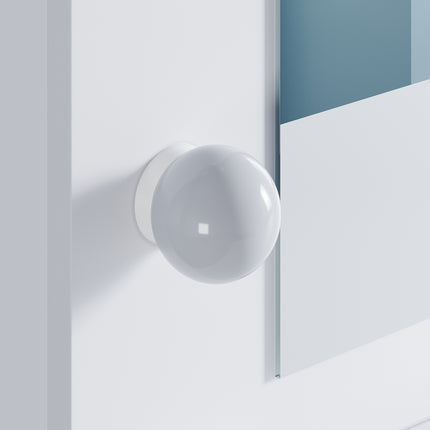 SIRHONA Coiffeuse avec éclairage LED Lumière réglable Grand tiroir Moderne Blanc Coiffeuse avec Miroir + Tabouret de Maquillage - SIRHONA