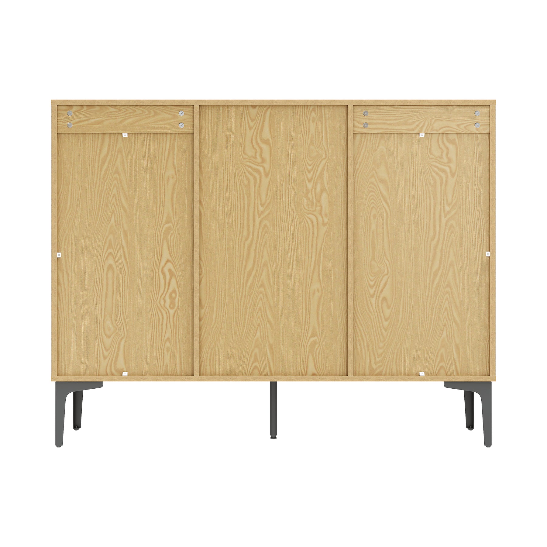 SIRHONA Buffet de salle à manger à 2 portes armoire de rangement Style moderne Meubles couleur bois, 120 x 35 x 93 cm - SIRHONA