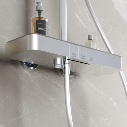 SIRHONA Colonne de Douche Thermostatique, Laiton Chromé Colonne de Douche Tube Rond - SIRHONA