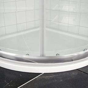 Cabine de douche Paroi de douche ronde Porte coulissante ESG Porte en verre 80/90/100cm Hauteur 185cm /195cm