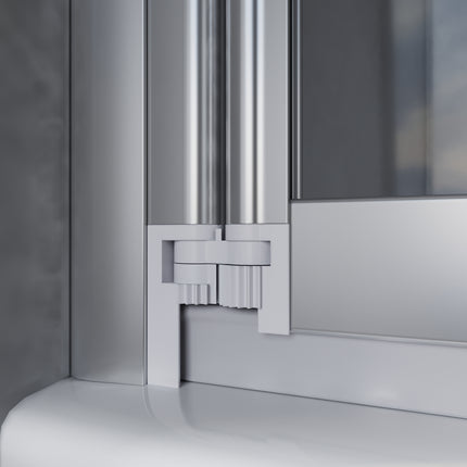 Paroi de douche pour baignoire Rehausse de baignoire en 3 parties pliable 130x140cm - SIRHONA