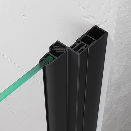 Portes de douche battantes, verre de sécurité trempé 80/90/100 x 195 cm sans cadre - SIRHONA