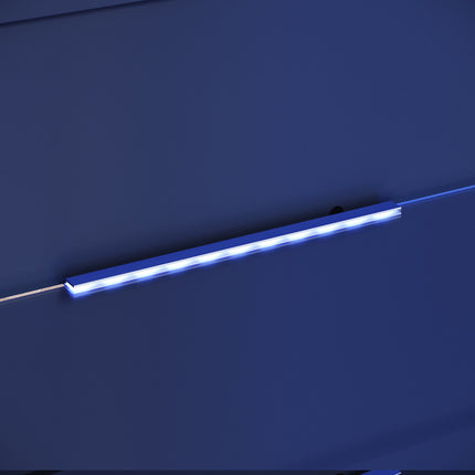 SIRHONA Avec éclairage LED Armoire d'exposition en verre avec tiroirs Façade noire brillante Armoire d'exposition pour collectionneurs 550 x 350 x 1720 mm - SIRHONA