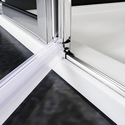 SIRHONA Porte de douche taille 70-90cm rétractable 4cm hauteur 185cm cabine de douche - SIRHONA