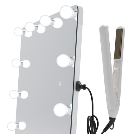 SIRHONA Miroir sur pied LED miroir pleine longueur 1600 x 600 x 35 mm - SIRHONA