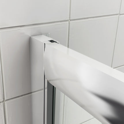 Cabine de douche Paroi de douche ronde Porte coulissante ESG Porte en verre 80/90/100cm Hauteur 185cm /195cm - SIRHONA