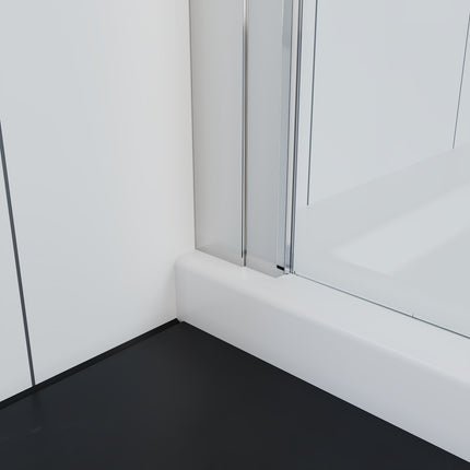 Cabine de douche d'angle Douche Porte à charnières porte pliante 80-120cm hauteur 195cm - SIRHONA