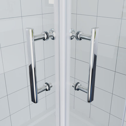 Cabine de douche d'angle Douche Porte à charnières porte pliante 80-120cm hauteur 195cm - SIRHONA