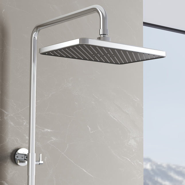 SIRHONA Colonne de Douche Thermostatique, Laiton Chromé Colonne de Douche Tube Rond - SIRHONA