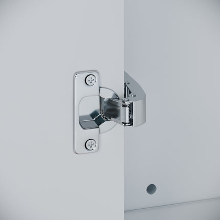 Commode Sideboard avec éclairage LED brillant Meuble de  Armoire de salon, blanc - SIRHONA