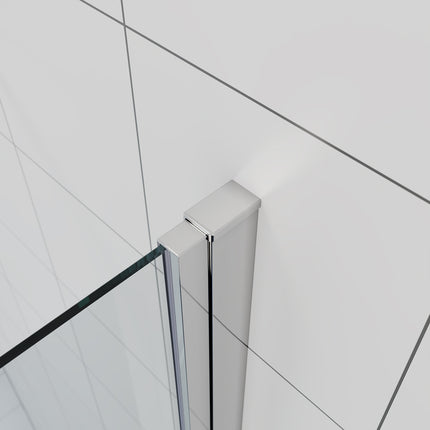 Cabine de douche d'angle Douche Porte à charnières porte pliante 80-120cm hauteur 195cm - SIRHONA