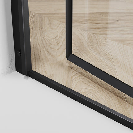 Portes de douche battantes, verre de sécurité trempé 80/90/100 x 195 cm sans cadre - SIRHONA