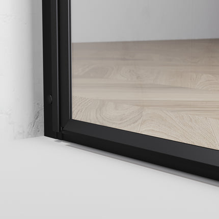 Portes de douche battantes, verre de sécurité trempé 80/90/100 x 195 cm sans cadre - SIRHONA