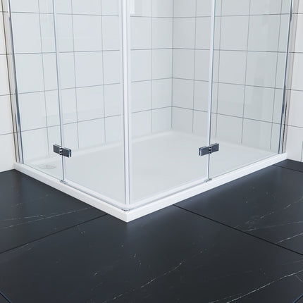 Cabine de douche d'angle Douche Porte à charnières porte pliante 80-120cm hauteur 195cm - SIRHONA