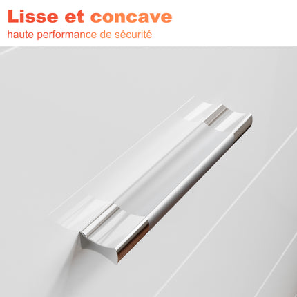 SIRHONA Commode Verticale LED  4 Tiroirs Blanche Brillante W 60 x D 40 x H 83 cm - SIRHONA