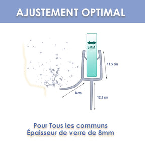 SIRHONA Incurvé Joint de Porte de DoucheJoint de douche en PVC Protection étanche verre 5-6mm Joint de douche 70-120cm - SIRHONA