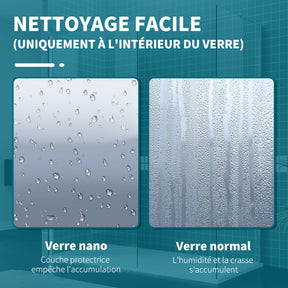 SIRHONA Paroi de douche italienne 70-120 cm x 200 cm, 8 mm verre Nano transparent