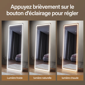 SIRHONA Miroirs grand format sur pied 1600x600x35mm