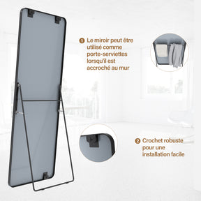 SIRHONA Miroir de maquillage moderne installation murale ou verticale 1600 x 600 x 28mm - SIRHONA