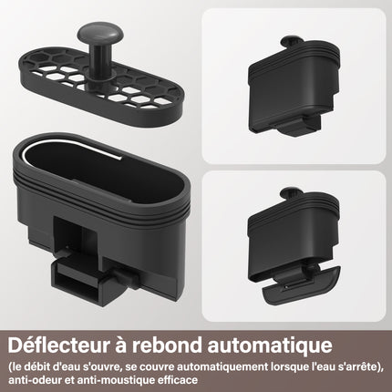 Paroi de doucheBonde de sol en acier inoxydable 304 italien 30-100 cm avec filtre et couvercle désodorisant - SIRHONA