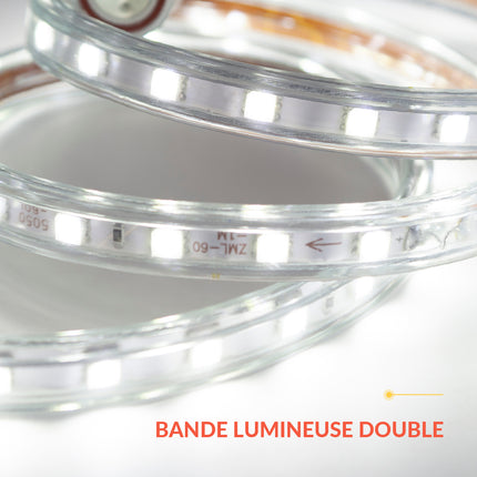 Miroir intégral avec éclairage LED 3 couleurs Miroir sur pied blanc 150x40x3.5cm Miroir mural - SIRHONA