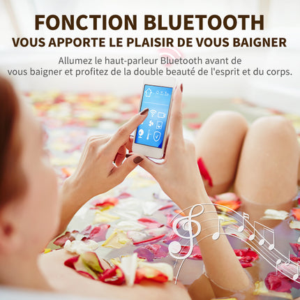 SIRHONA Miroir de Salle de Bain LED Anti-buée Miroir avec éclairage LED Miroir Cosmétiques Mural avec 3 températures de Couleur - SIRHONA