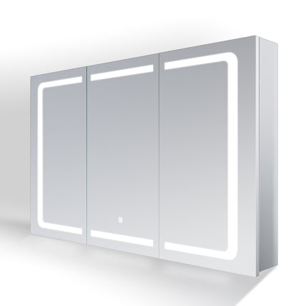 Armoire de toilette avec  acier inoxydable 3 portes 13x105x65cm - SIRHONA