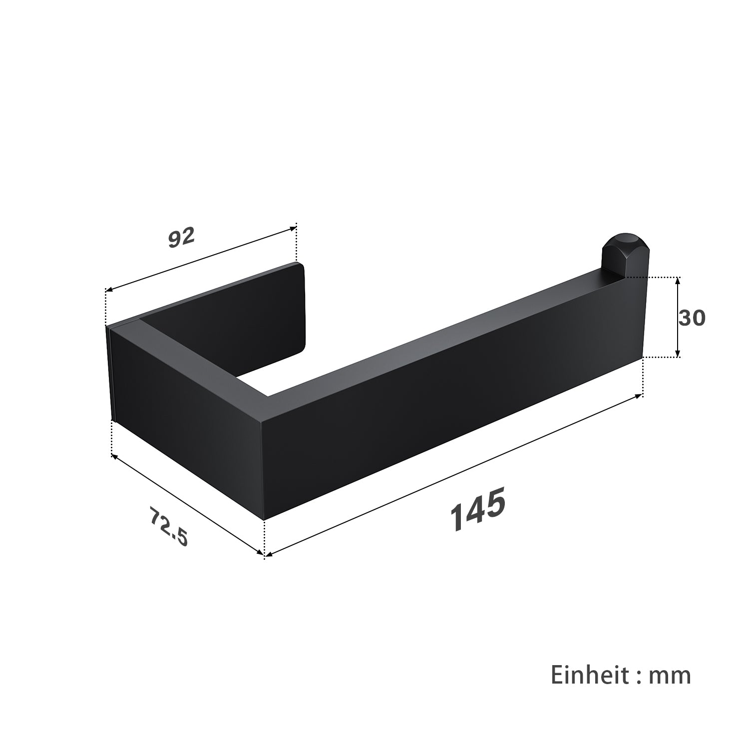 SIRHONA 4 Pièces Porte-Serviettes Ensemble de Salle de Bains SUS304  60 CM Long Barre Anneaux porte-serviettes montage mural, Couleur Noir Mat - SIRHONA