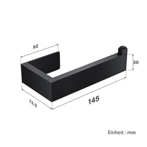 SIRHONA 4 Pièces Porte-Serviettes Ensemble de Salle de Bains SUS304  60 CM Long Barre Anneaux porte-serviettes montage mural, Couleur Noir Mat - SIRHONA