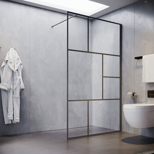 Paroi de douche à l'italienne ESG verre de sécurité Epaisseur 8mm Hauteur 200cm - SIRHONA