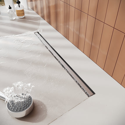 Paroi de doucheBonde de sol en acier inoxydable 304 italien 30-100 cm avec filtre et couvercle désodorisant - SIRHONA