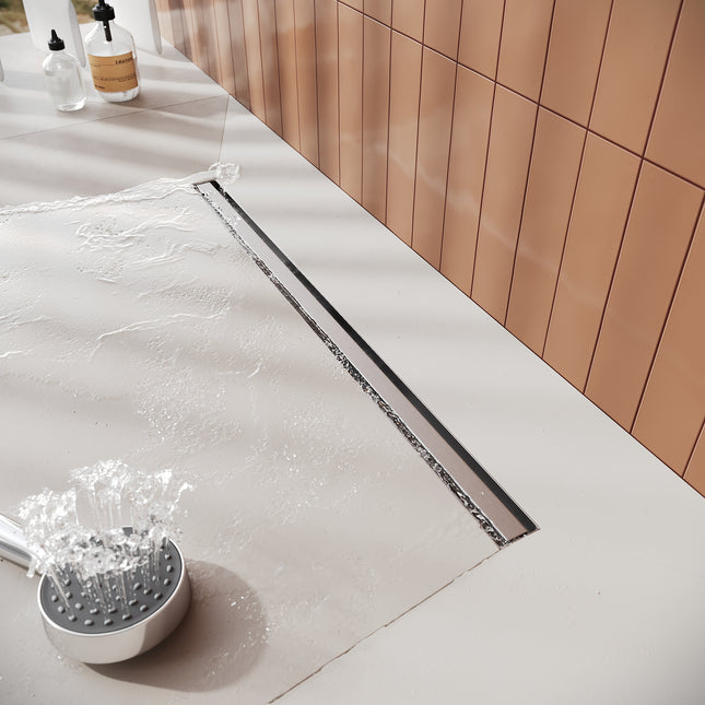 Paroi de doucheBonde de sol en acier inoxydable 304 italien 30-100 cm avec filtre et couvercle désodorisant - SIRHONA