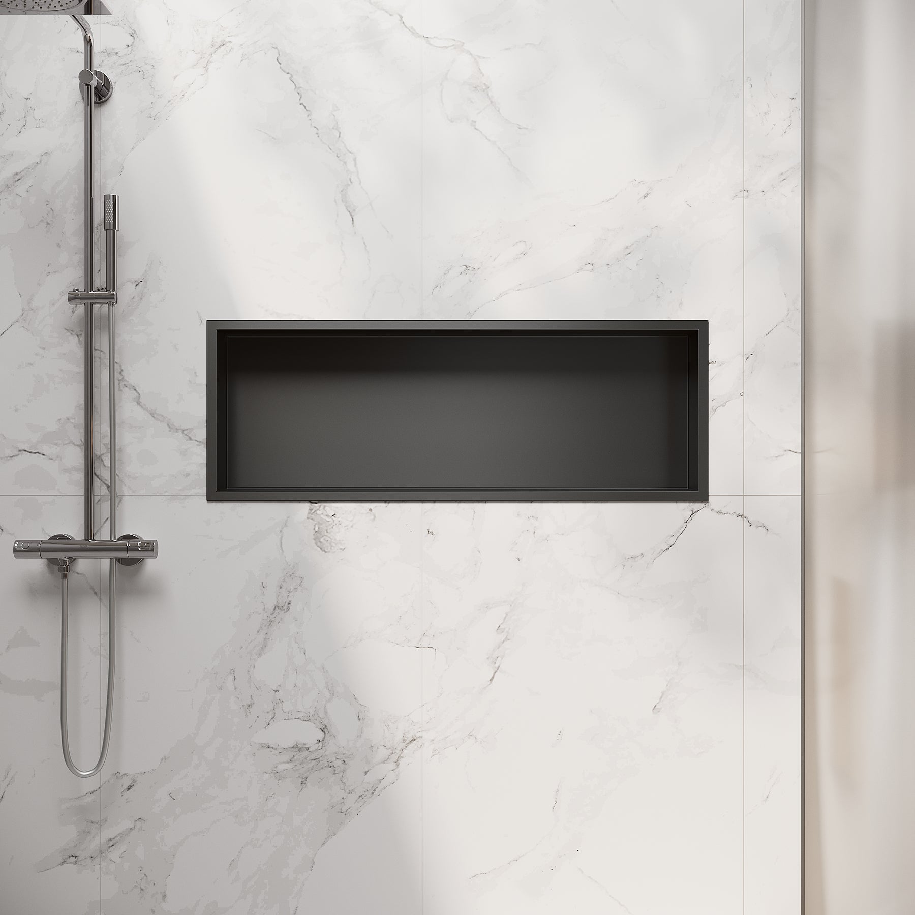 Niche De Douche Encastrable En Acier Inox 304 - 32x30x12 Cm - Étagère Murale Pour Salle De Bain - Installation Facile - 10