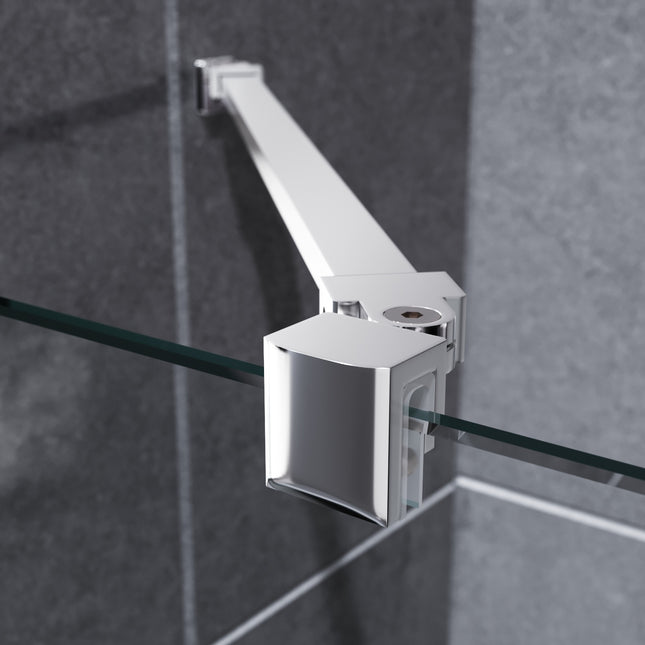 SIRHONA Barre de stabilisation de verre en acier inoxydable 1000 mm pour porte de douche humide, cabine de douche - SIRHONA