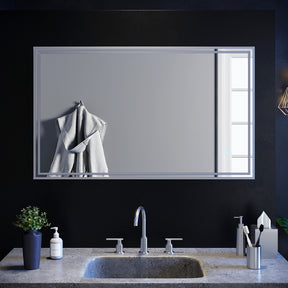 SIRHONA Miroir LED Salle de Bain avec éclairage, Miroir Lumineux Salle de Bain Anti-buée,100x60cm - SIRHONA