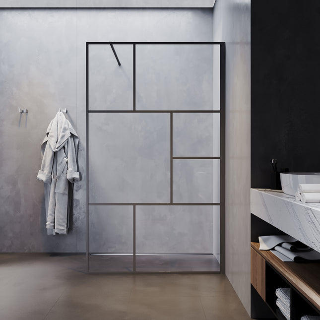 Paroi de douche à l'italienne ESG verre de sécurité Epaisseur 8mm Hauteur 200cm - SIRHONA