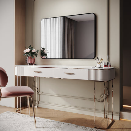 SIRHONA Miroir de maquillage 1000 x 700 x 35 mm, cadre noir, miroir carré mural - SIRHONA