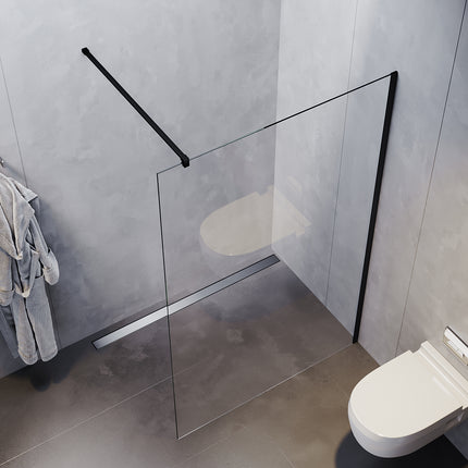 Paroi de douche à l'italienne , sécurité trempé de 10 mm d'épaisseur, taille 80/90cm, hauteur 200cm - SIRHONA