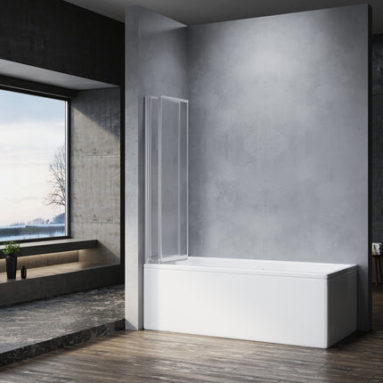 Paroi de douche pour baignoire Rehausse de baignoire en 3 parties pliable 130x140cm - SIRHONA