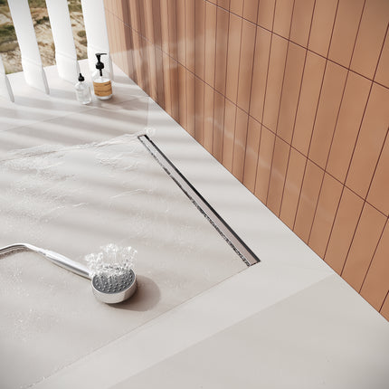 Paroi de doucheBonde de sol en acier inoxydable 304 italien 30-100 cm avec filtre et couvercle désodorisant - SIRHONA