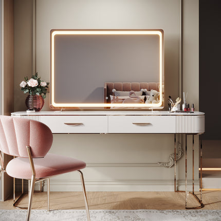 SIRHONA Miroir LED de maquillage moderne, mural ou sur pied 1000 x 700 x 35 mm - SIRHONA