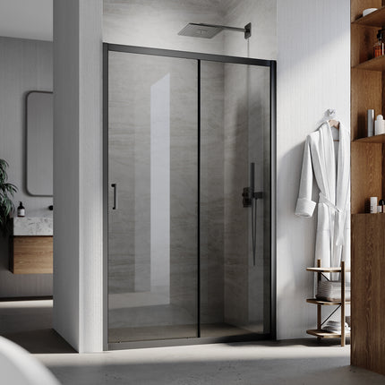 Portes de douche Paroi de douche coulissante avec cadre noir, taille 100/110/120cm hauter 185cm - SIRHONA
