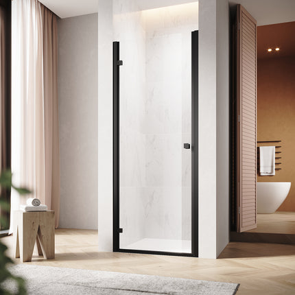 Portes de douche battantes, verre de sécurité trempé 80/90/100 x 195 cm sans cadre - SIRHONA