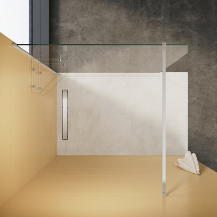 Paroi de douche italienne Walk In avec étagères en verre de 8 mm - SIRHONA