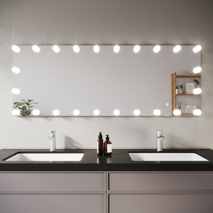 SIRHONA Miroir sur pied LED miroir pleine longueur 1600 x 600 x 35 mm - SIRHONA