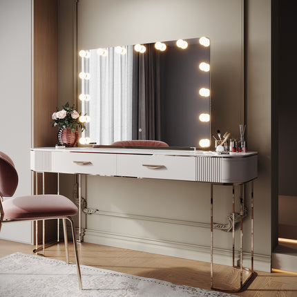 SIRHONA Miroir de maquillage LED, mural ou de table, 1000 x 700 x 35mm - SIRHONA