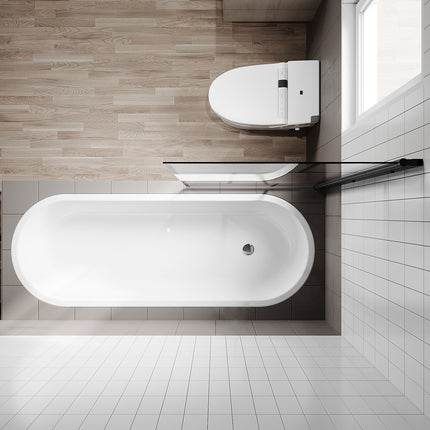 Panneau de baignoire noir pliable 80x140cm NANO verre ESG 6mm - SIRHONA