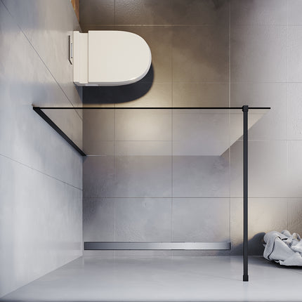 Paroi de douche à l'italienne , sécurité trempé de 10 mm d'épaisseur, taille 80/90cm, hauteur 200cm - SIRHONA