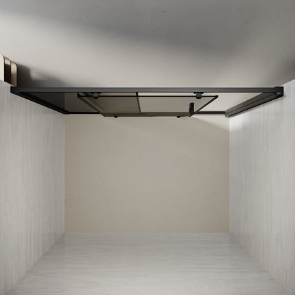 Portes de douche Paroi de douche coulissante avec cadre noir, taille 100/110/120cm hauter 185cm - SIRHONA