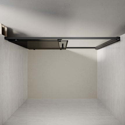 Portes de douche Paroi de douche coulissante avec cadre noir, taille 100/110/120cm hauter 185cm - SIRHONA
